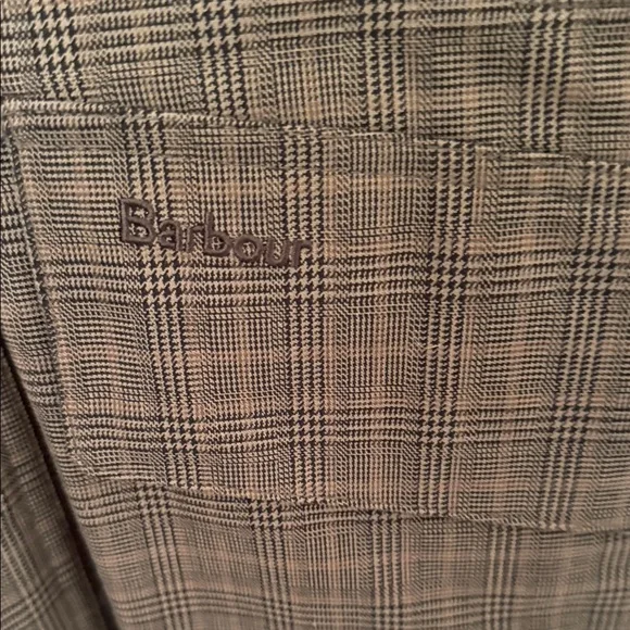 NWT Barbour Checkered Brown Raincoat for Men - Picture 4 of 9
